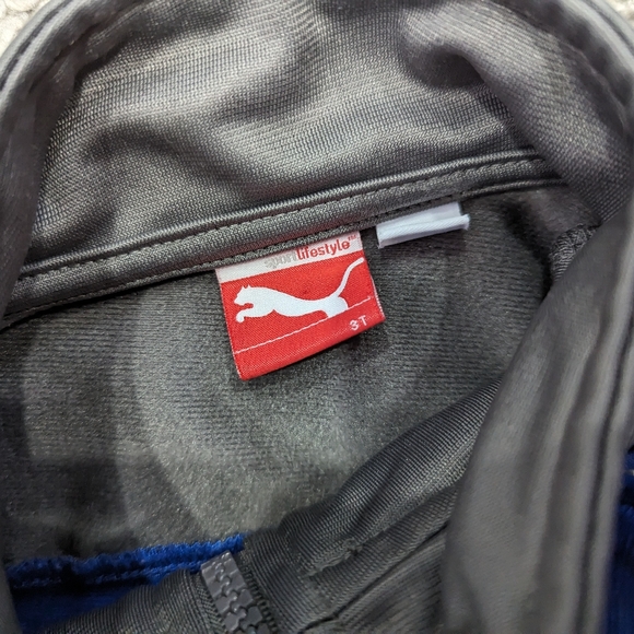 2/$30. Puma boys zip up. 3T. Grey, white & blue. - Picture 4 of 4